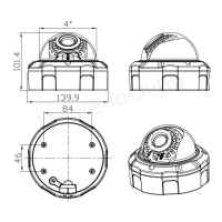 Home-Locking IP-camera met bewegingsdetectie en SONY ship  POE 5.0MP. C-1251
